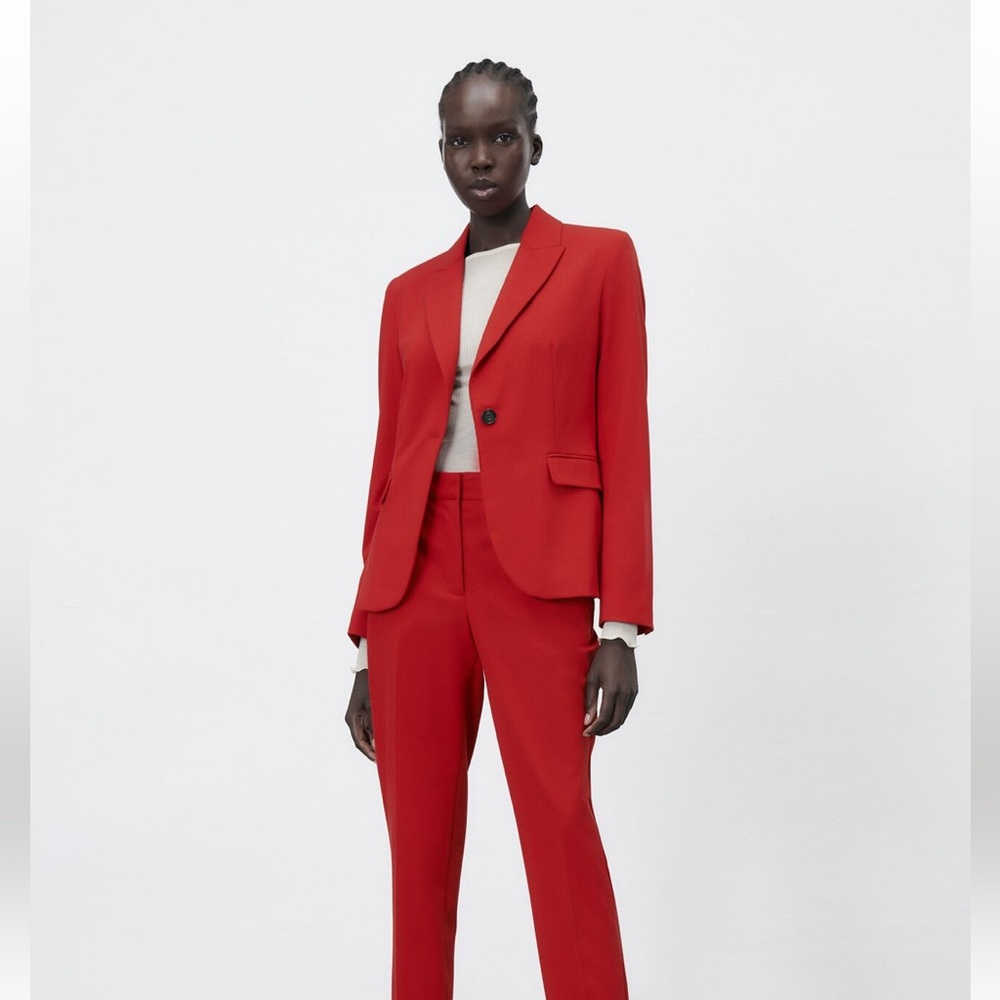 Zara Basic Red Blazer - image 1